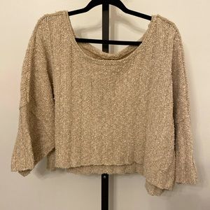 Free People Good Day Cropped Sweater cream